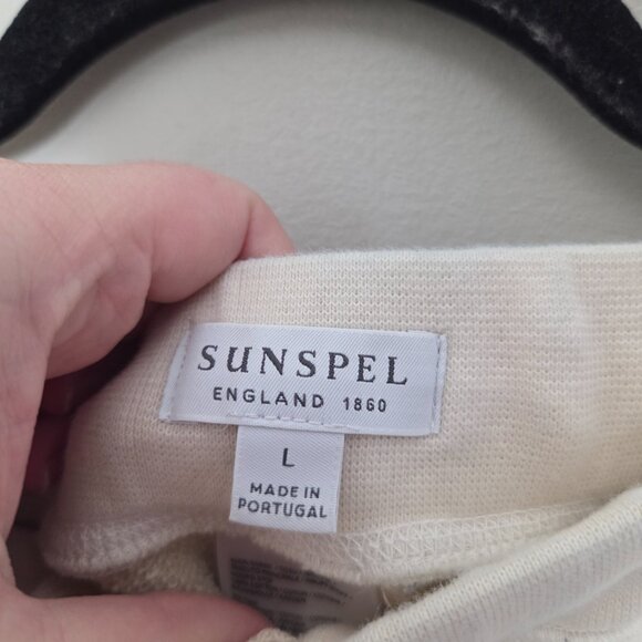 SUNSPEL Solid Cream Loopback Jogger Sweatpants - Picture 4 of 6